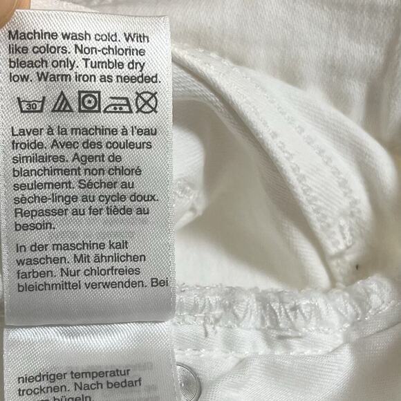 J Crew 9" High Rise Toothpick Jeans Womens Size 32 White Summer Stretch Denim - Picture 7 of 9